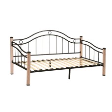 Кровать Скарлетт 90х200, Дуб сонома, Черный