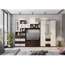 Гостиная Белла, венге/ясень белый. Комплект 2 Гостиная Белла, венге/ясень белый. Комплект 2