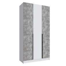 Шкаф Мадрид (1,2) без зеркала белый/ателье светлое