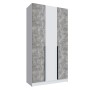 Шкаф Мадрид (1,2) без зеркала белый/ателье светлое