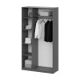 Шкаф распашной (5 полок + штанга) ШК 5 (1200), Графит