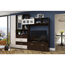 Гостиная Белла, венге/ясень белый. Комплект 3 Гостиная Белла, венге/ясень белый. Комплект 3