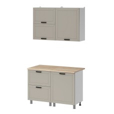 МК Аленушка 1,2м с ящ.в 2 Лилия Керамика,скоба черный,сонома