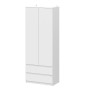 Шкаф двухстворчатый с ящиками Денвер (Серия 2), Белый
