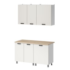 МК Аленушка 1,4м Лаванда Молочный,скоба черный,сонома