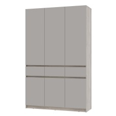 Шкаф 3-х створчатый "Багира" ШК-08 Дуб смоки/Кашемир