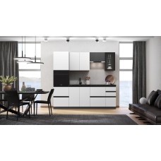 Кухня Техно-6 2,4м (Графит/Белый снег софт/Графит софт NEW) Кухня Техно-6 2,4м (Графит/Белый снег софт/Графит софт NEW)