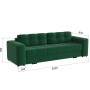 Диван раскладной Верден, изумруд