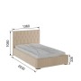 Кровать с ортопедическим основанием Октавия 120х200, Бежевый