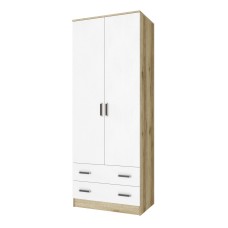 Шкаф Лагуна 80 см, Дуб Делано, Белый