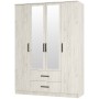 Шкаф 4-х створчатый Фиеста, Дуб крафт белый