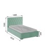 Кровать с ортопедическим основанием Октавия 120х200, Мятный