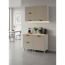 МК Аленушка 1,2м с ящ.в 2 Орешник Матовый Вижен,скоба черный,сонома