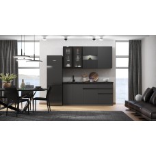 Кухня Техно-6 2,0м (Графит/Графит софт NEW) Кухня Техно-6 2,0м (Графит/Графит софт NEW)