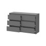 Комод Айден КМ06-1200, Серый графит