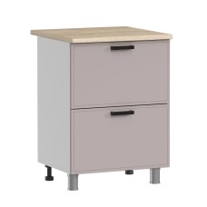 МК Аленушка Н2Я 600 Магнолия Кашемир,скоба черный (со столешницей)