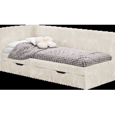 Кровать односпальная "Лео" КР-49 Белый/Мокко/ЛДСП настил Кровать односпальная "Лео" КР-49 Белый/Мокко/ЛДСП настил