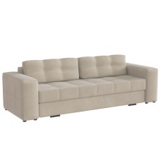 Диван раскладной Верден, экокожа черный