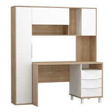 Стол рабочий Комфорт 12.95 N, Дуб сонома, Белый