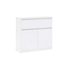 Комод Челси 800 (1 ящик 2 двери), Белый глянец холодный, Белый