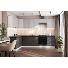 КГ Угловой Вектор 120*300 Нео;Грей (со столешницей, черный, 26) в.65