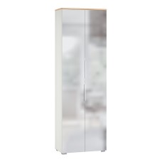 Шкаф для одежды Октава 13.338, Белый шагрень, Дуб золотой