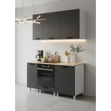 МК Аленушка 1,6м в.6 Лаванда Сталь,скоба черный,сонома