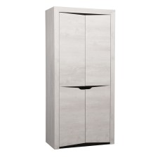 Шкаф двухстворчатый Лючия 33.03, Бетон пайн белый, Венге Шкаф двухстворчатый Лючия 33.03, Бетон пайн белый, Венге