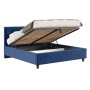 Кровать с подъёмным механизмом 1800 Турин, синий