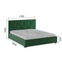 Кровать с ортопедическим основанием Манука (1,6м), Изумрудный