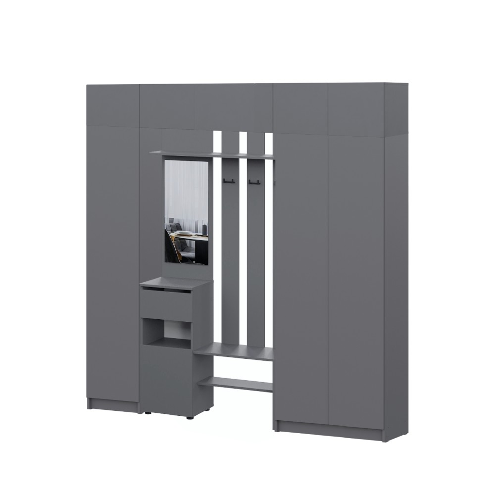 Прихожая Бали, Графит. Комплект 17