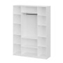 Шкаф распашной с наполнением (11 полок + штанга) ШК 5 (1600), Белый