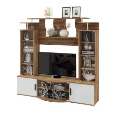 Гостиная Виста, Белый глянец холодный, Дуб Крафт