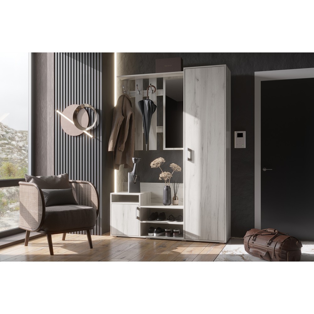 Прихожая Визит, Дуб крафт белый Прихожая Визит, Дуб крафт белый