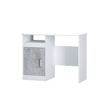 Стол письменный Паскаль, Белый, Цемент светлый