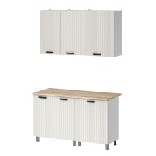 МК Аленушка 1,4м Лотос Молочный,скоба антрацит,сонома