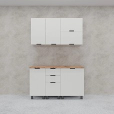 МК Аленушка 1,4м с ящ. Лотос Молочный,скоба антрацит,черный