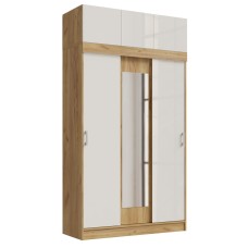 Басямиф/Роджинамиф Шкаф с антресолью (Белый глянец холодный/Дуб крафт) Басямиф/Роджинамиф Шкаф с антресолью (Белый глянец холодный/Дуб крафт)