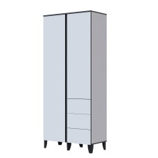 Амара Шкаф белый/серый графит