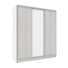 Шкаф-купе трехдверный с зеркалом 2000 Домашний Ясень Анкор светлый