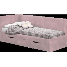 Кровать односпальная "Лео" КР-49 Белый/Шарли пинк/ЛДСП настил Кровать односпальная "Лео" КР-49 Белый/Шарли пинк/ЛДСП настил