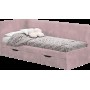 Кровать односпальная "Лео" КР-49 Белый/Шарли пинк/ЛДСП настил
