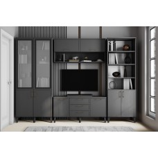 Гостиная модульная Толедо. Графит серый. Комплект 1