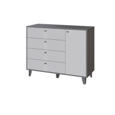 Комод Катрин-13, Графит, Светло-серый