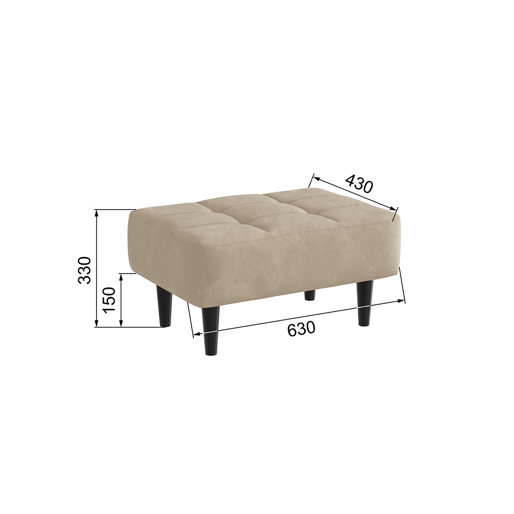 Пуф Корк, Бежевый Пуф Корк, Бежевый