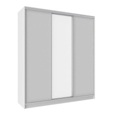 Шкаф-купе трехдверный с зеркалом 2000 Домашний Белый
