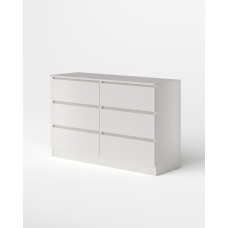 МС Охта Лайт Комод 1200.6 Белый гладкий