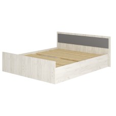 Кровать с реечным настилом Фиеста LIGHT 160х200, Дуб крафт белый