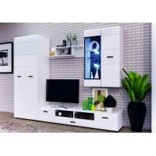 Гостиная Нэнси Вариант №2, Белый глянец холодный, Белый