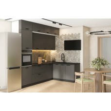 Угловой Модус Графит серый 240*100 (со столешницей, черный, 26) в.1